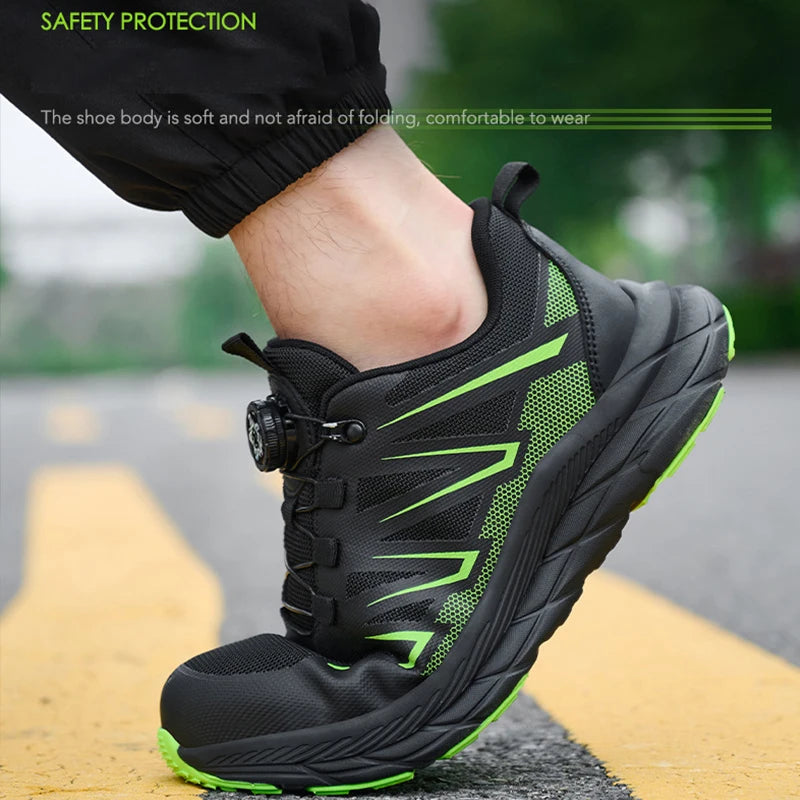 Fashion Safety Shoes Men Steel Toe Work Boots