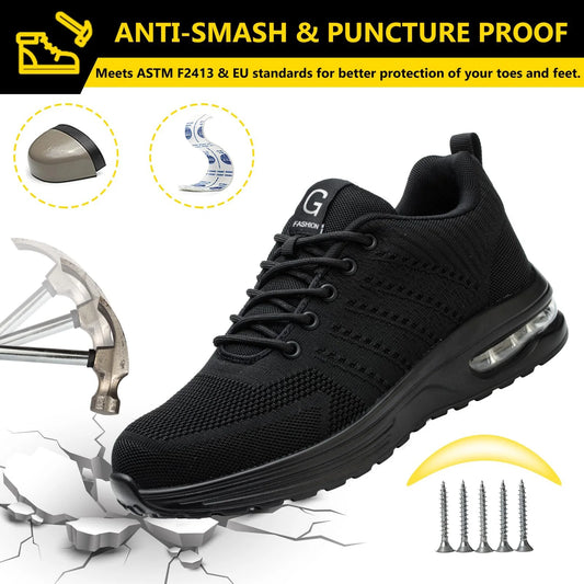 Air Cushion Work Safety Shoes Breathable Men Women