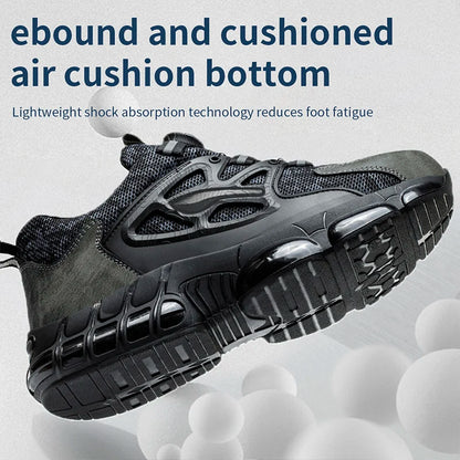 Rotating Button Steel Toe Shoes Air Cushion