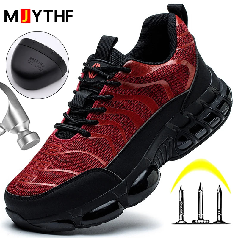 Fashion Air Cushion Safety Shoes Men Women Indestructible Boots