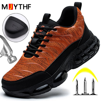 Fashion Air Cushion Safety Shoes Men Women Indestructible Boots