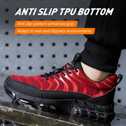 Fashion Air Cushion Safety Shoes Men Women Indestructible Boots