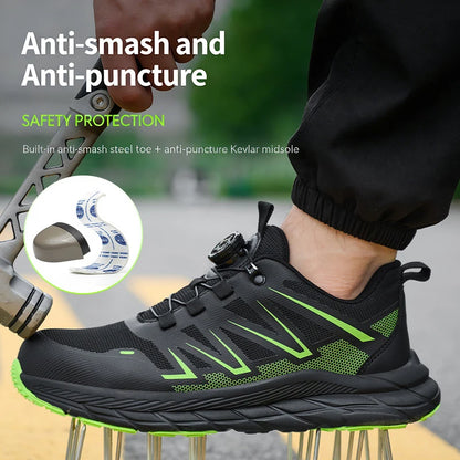 Fashion Safety Shoes Men Steel Toe Work Boots