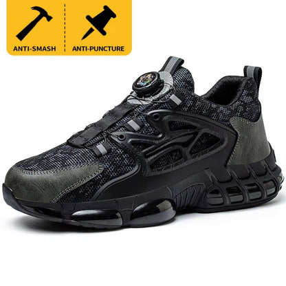 Rotating Button Steel Toe Safety Shoes