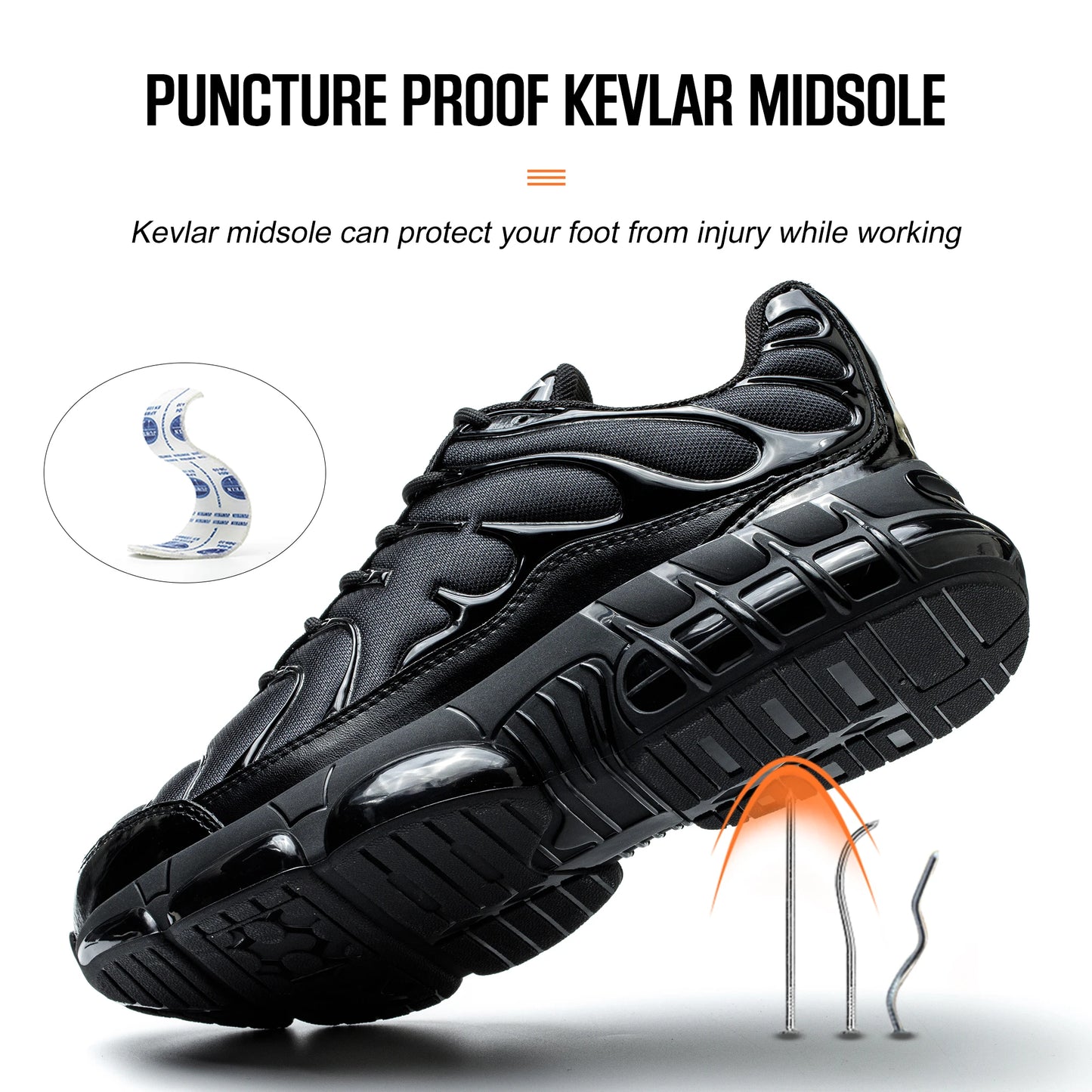 Men Steel Toe Work Shoes Comfortable Safety Sneakers
