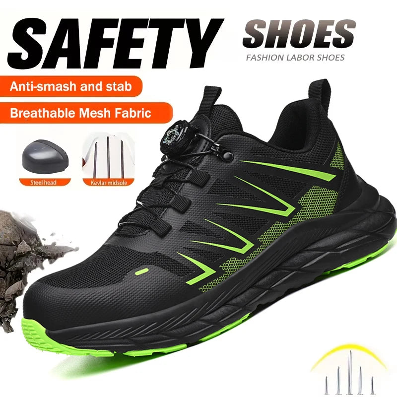 Fashion Safety Shoes Men Steel Toe Work Boots