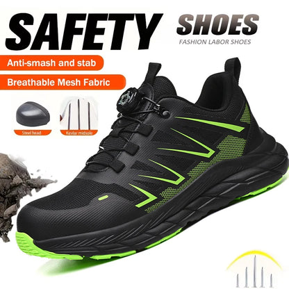 Fashion Safety Shoes Men Steel Toe Work Boots