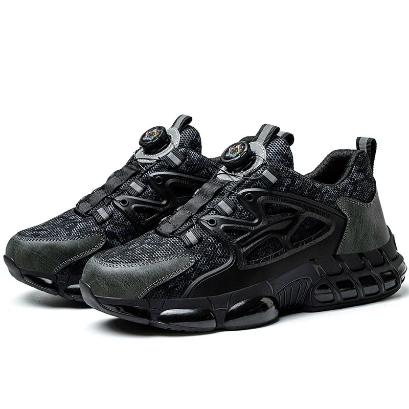 Rotating Button Steel Toe Shoes Air Cushion